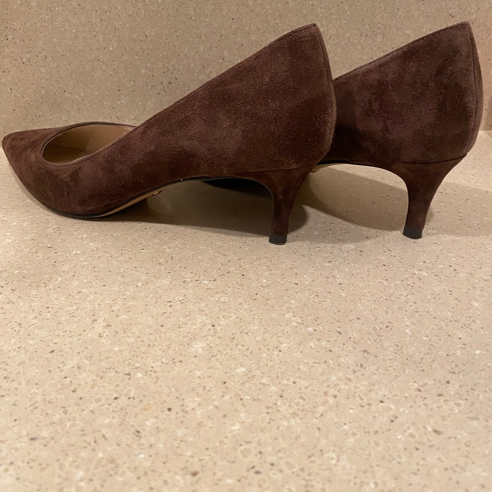 Pelle Moda Aeri Espresso Suede Kitten Heels - Picture 3 of 5